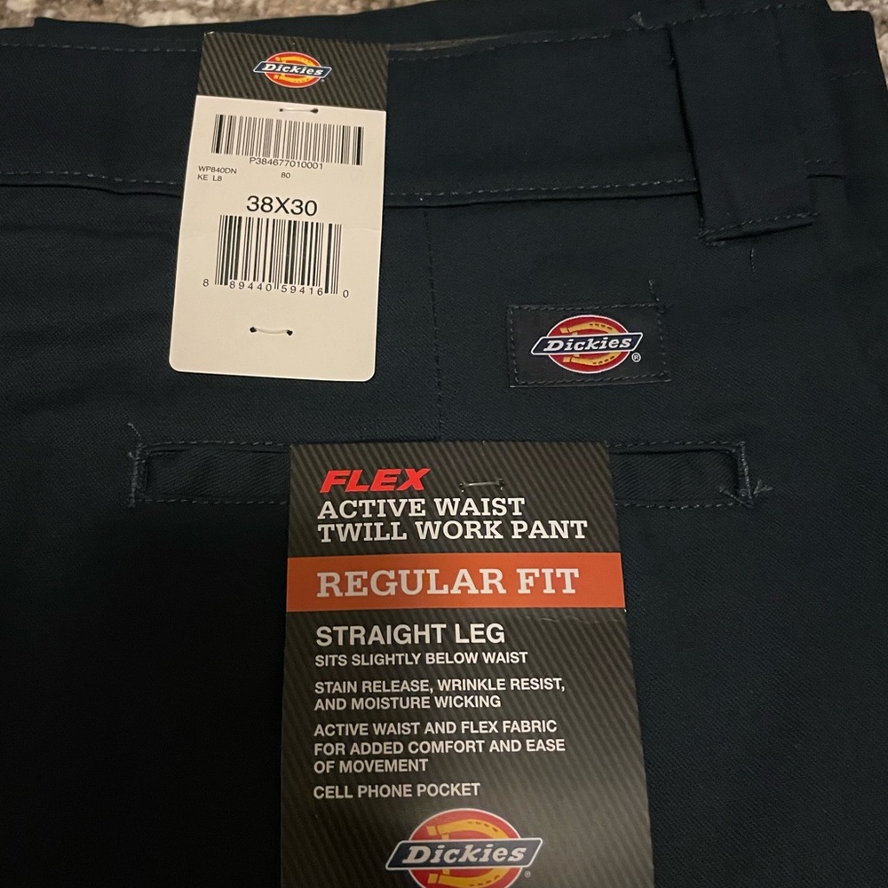 NWT navy DICKIES flex pants